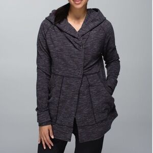 Lululemon Athletica Women’s 6 Find Your Centre Wrap Heathered Marled Black